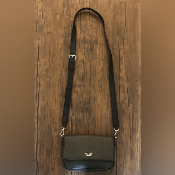 Guess Small Crossbody Bag Dark Gray - Picture 15 of 15
